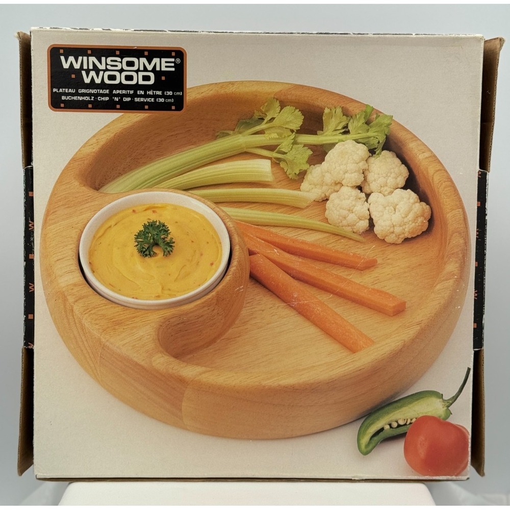 Winsome Wood 12 Inch Beechwood Chip 'N' Dip -NEW In Box - 85212